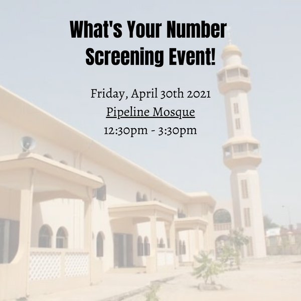 What’s Your Number Event at Pipeline Community Mosque