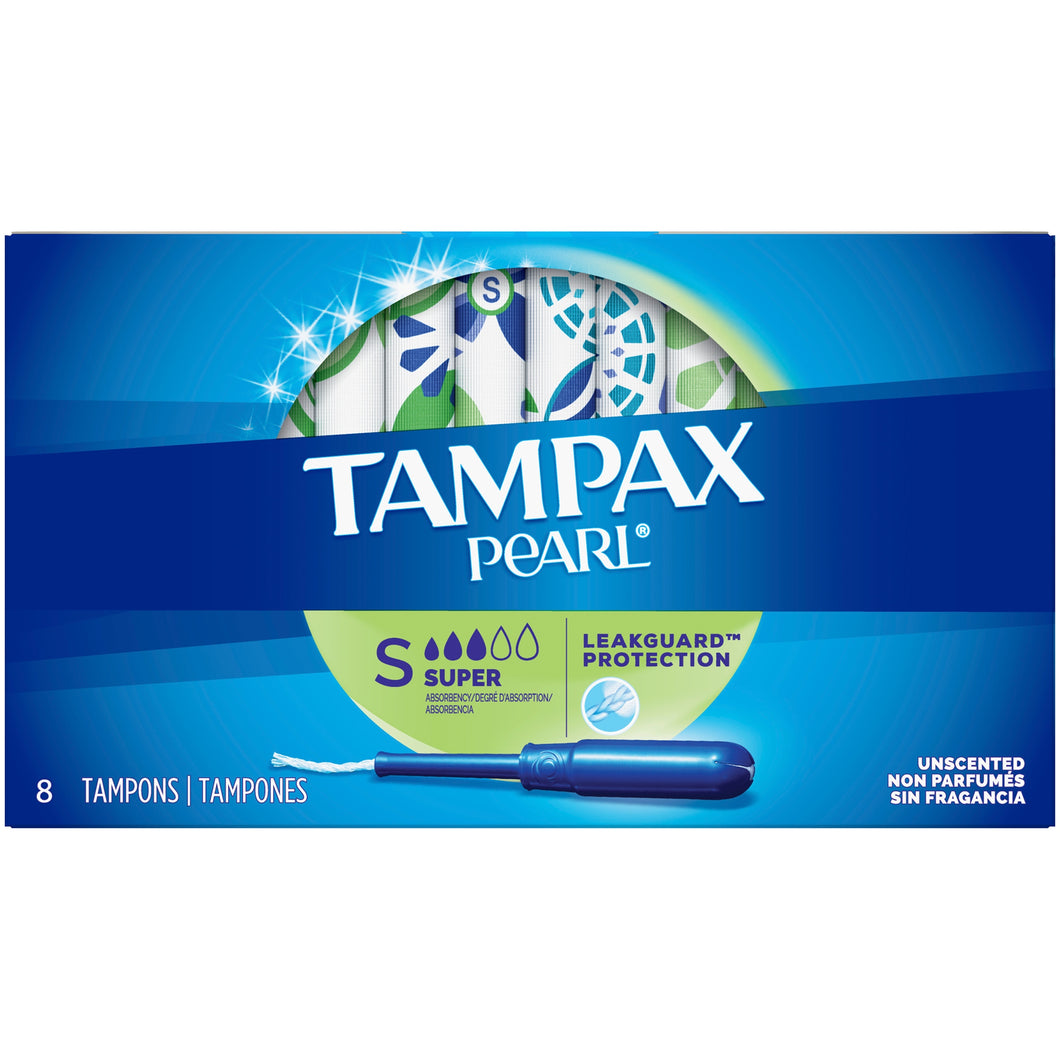 TAMPAX PEARL WITH LEAKGUARD PROTECTION, SUPER (8 Tampons)