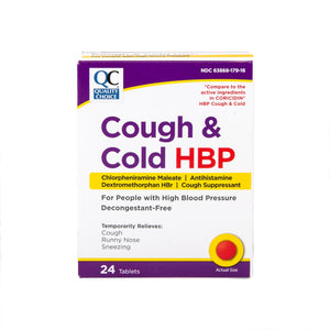 QC COUGH & COLD HBP (24 Tablets)