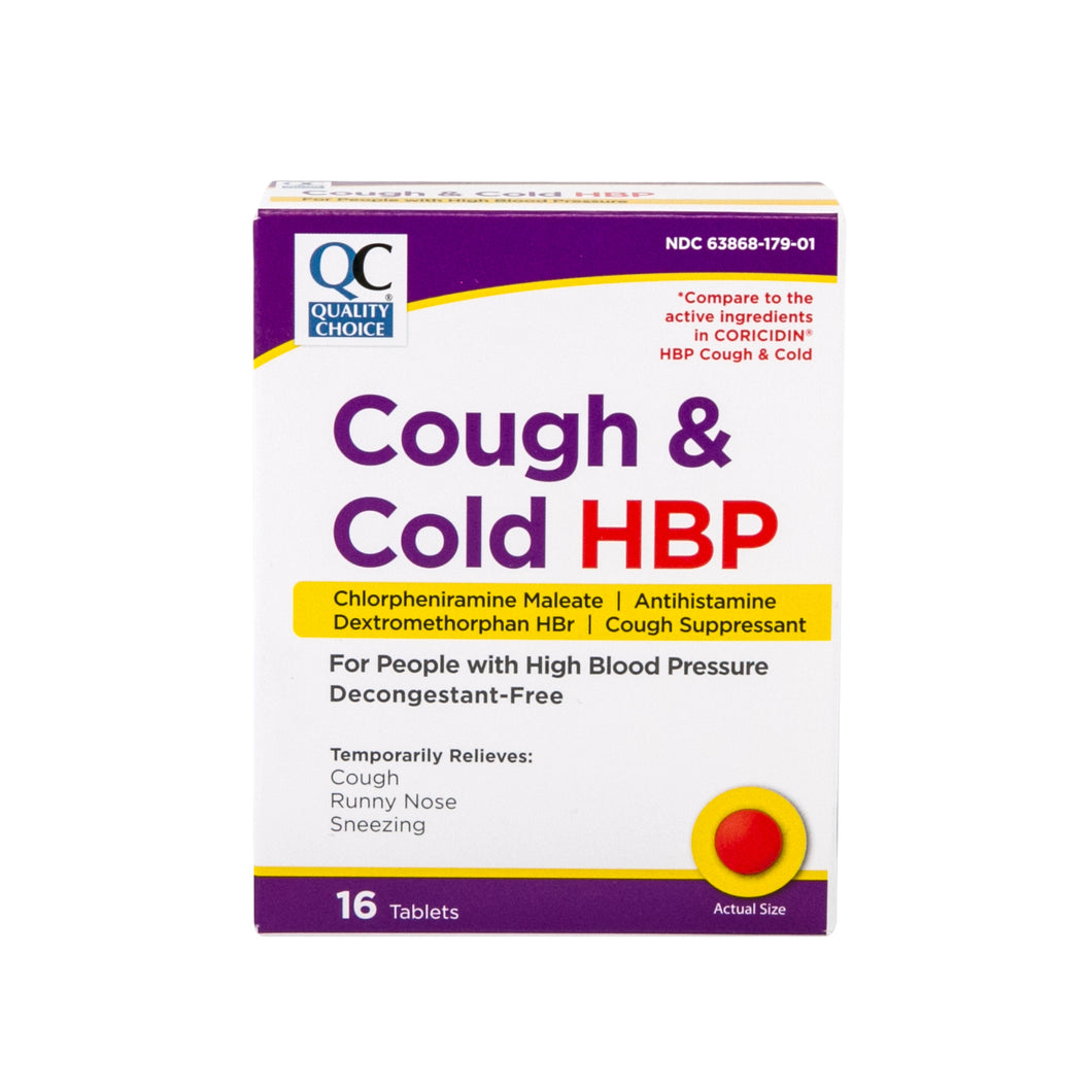 QC COUGH & COLD HBP (16 Tablets)