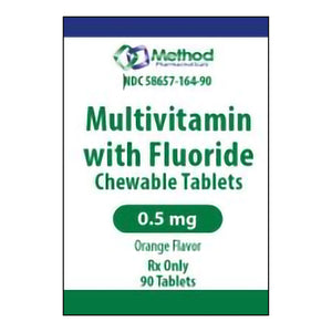 Multivitamin with Fluoride Chewable Tablets 0.5 mg  Orange Flavor 90 Tablets