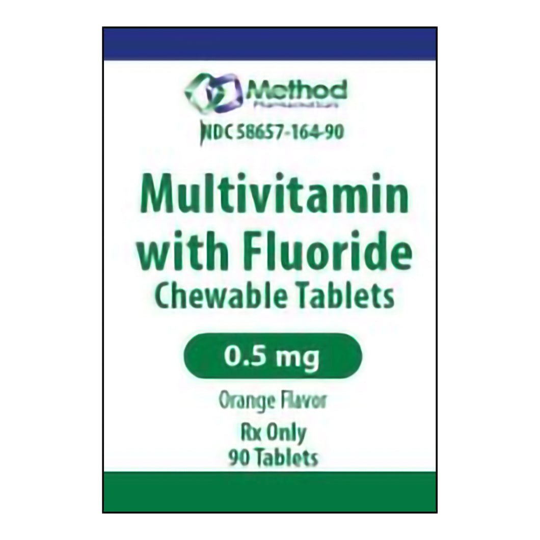 Multivitamin with Fluoride Chewable Tablets 0.5 mg  Orange Flavor 90 Tablets