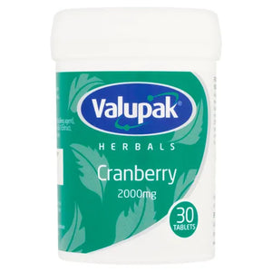 Valupak Cranberry 2000mg 30 Tablets