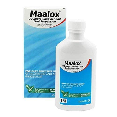 Maalox 175mg/200mg/5ml oral suspension 250 ml