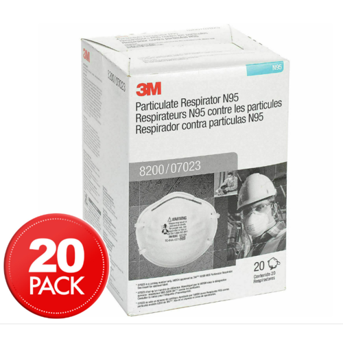 3M PARTICULATE RESPIRATOR N95 8300/ 07023 (20 Pack)