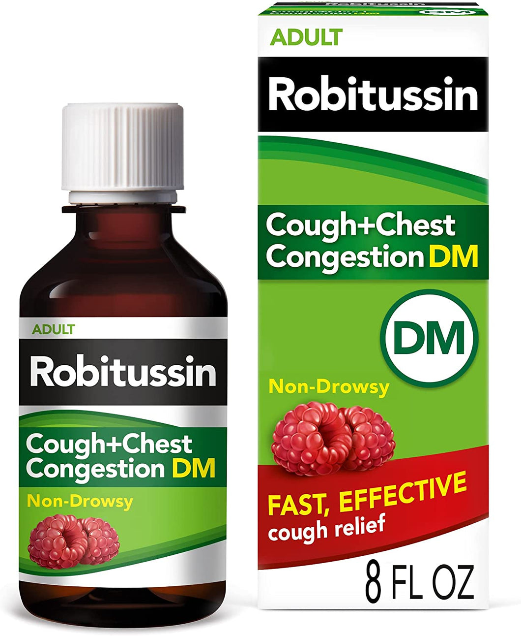 ROBITUSSIN MAXIMUM STRENGTH DM, COUGH + CHEST CONGESTION MEDICINE FOR ADULTS, BERRY FLAVOR (237ml)