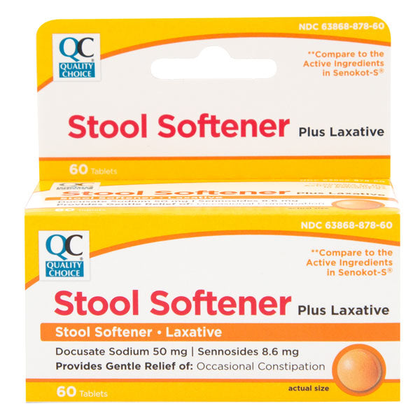 QC Stool Softener Plus Laxative (60 Tablets)