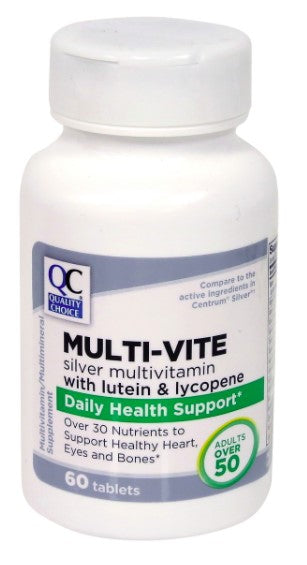 QC MULTI-VITE SILVER ADULTS OVER 50 MULTIVITAMIN (60 TABLETS)
