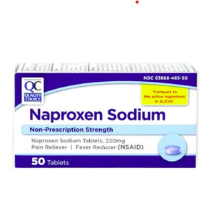 QC NAPROXEN SODIUM 220mg PAIN RELIEVER / FEVER REDUCER (ALEVE) (50 Tablets)