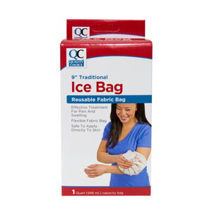 QC ICE BAG REUSABLE FABRIC BAG, 9" TRADITIONAL (947 Capacity Bag)