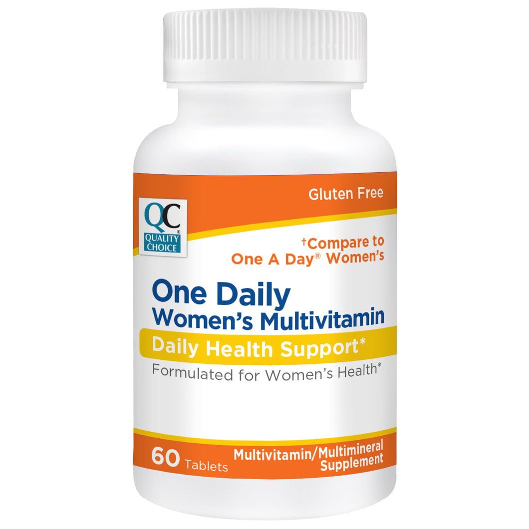 QC ONE DAILY WOMEN'S MULTIVITAMIN, DAILY HEALTH SUPPORT (60 Tablets)