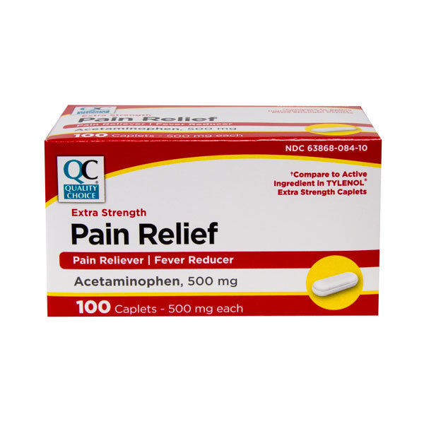 QC EXTRA STRENGTH PAIN RELIEF ACETAMINOPHEN 500 MG (100 Tablets)