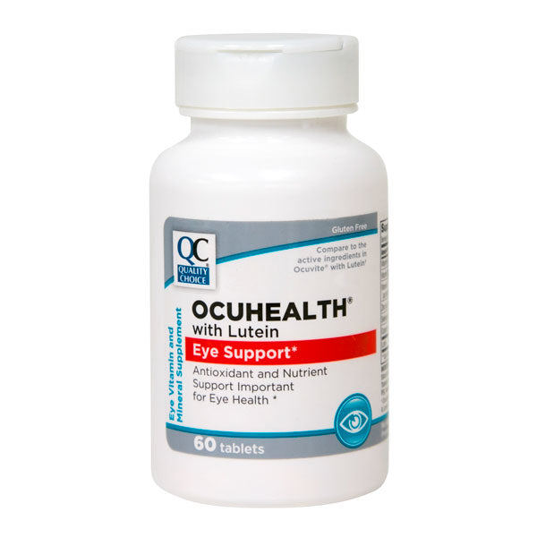 QC OCUHEALTH, WITH LUTEIN (OCUVITE WITH LUTEIN) (60 Tablets)