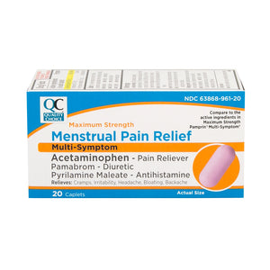 QC MENSTRUAL PAIN RELIEF, MAXIMUM STRENGTH FOR MULTI-SYMPTOMS (PAMPRIN MULTI-SYMPTOM) (20 Caplets)