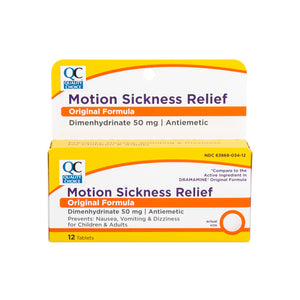QC MOTION SICKNESS RELIEF, ORIGINAL FORMULA (12 Tablet)