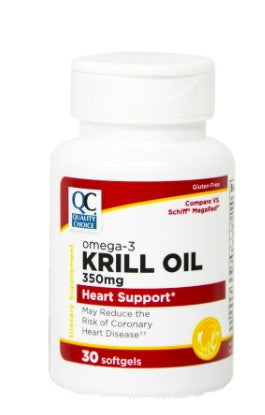 QC OMEGA-3 KRILL OIL 350MG FOR HEART SUPPORT* (30 Softgels)