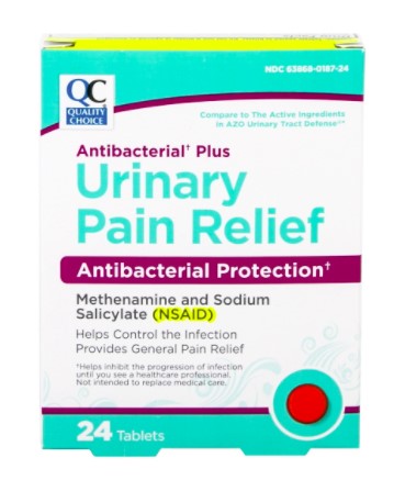 QC ANTIBACTERIAL PLUS URINARY PAIN RELIEF, ANTIBACTERIAL PROTECTION (24 Tablets)
