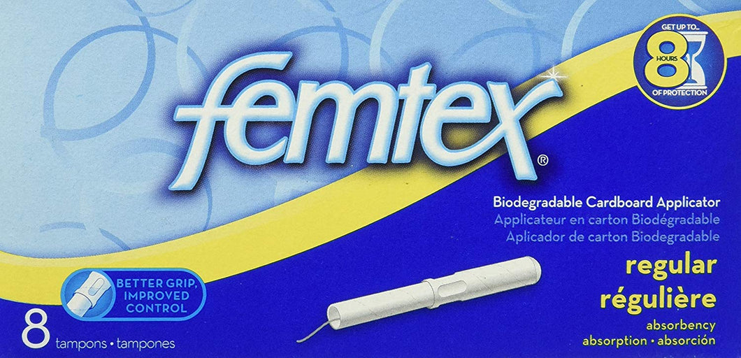 FEMTEX TAMPONS REGULAR WITH CARDBOARD APPLICATOR (8 Tampons)